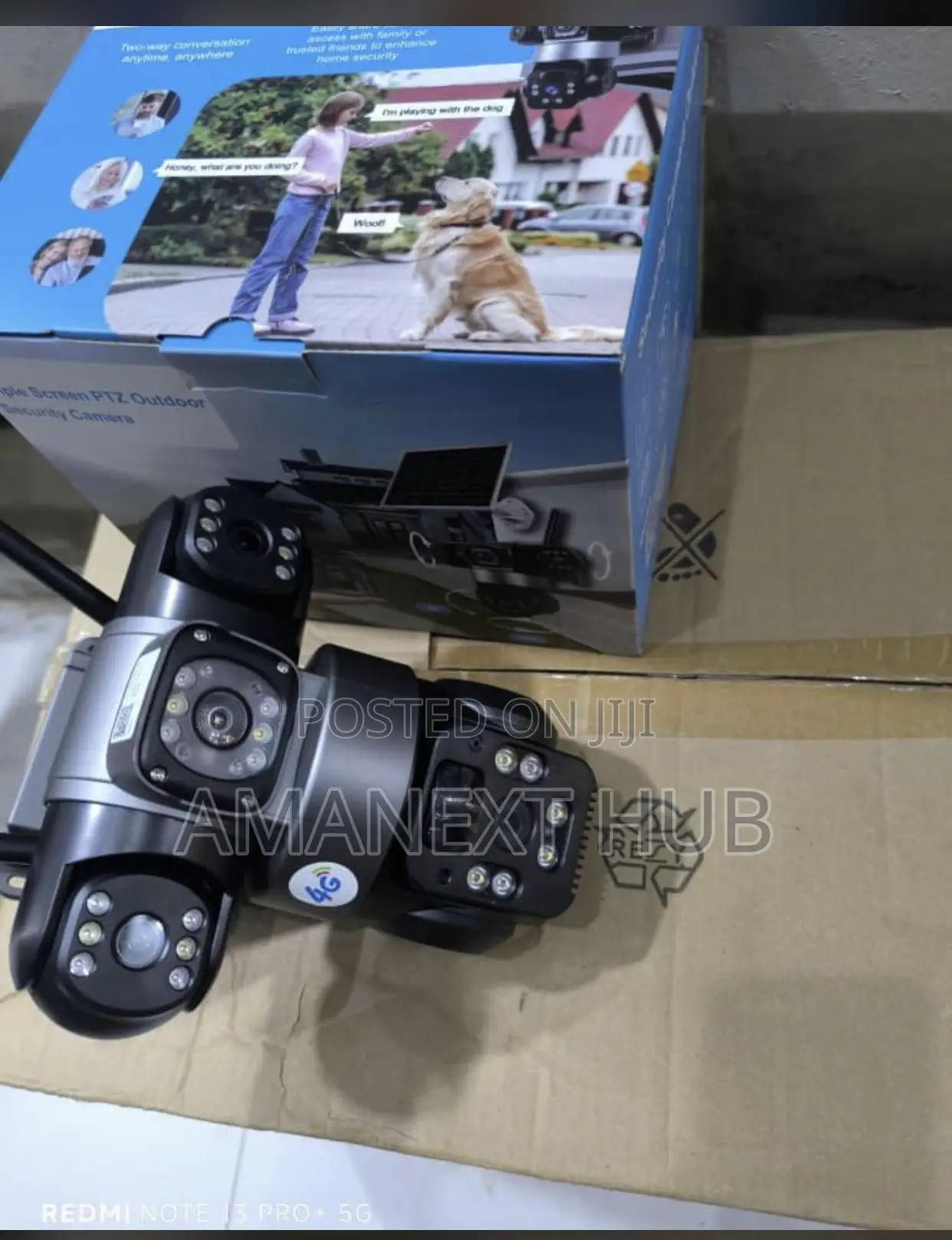 An Adjustable Triple Lens Solar Ptz Camera With 128gig Memory Card