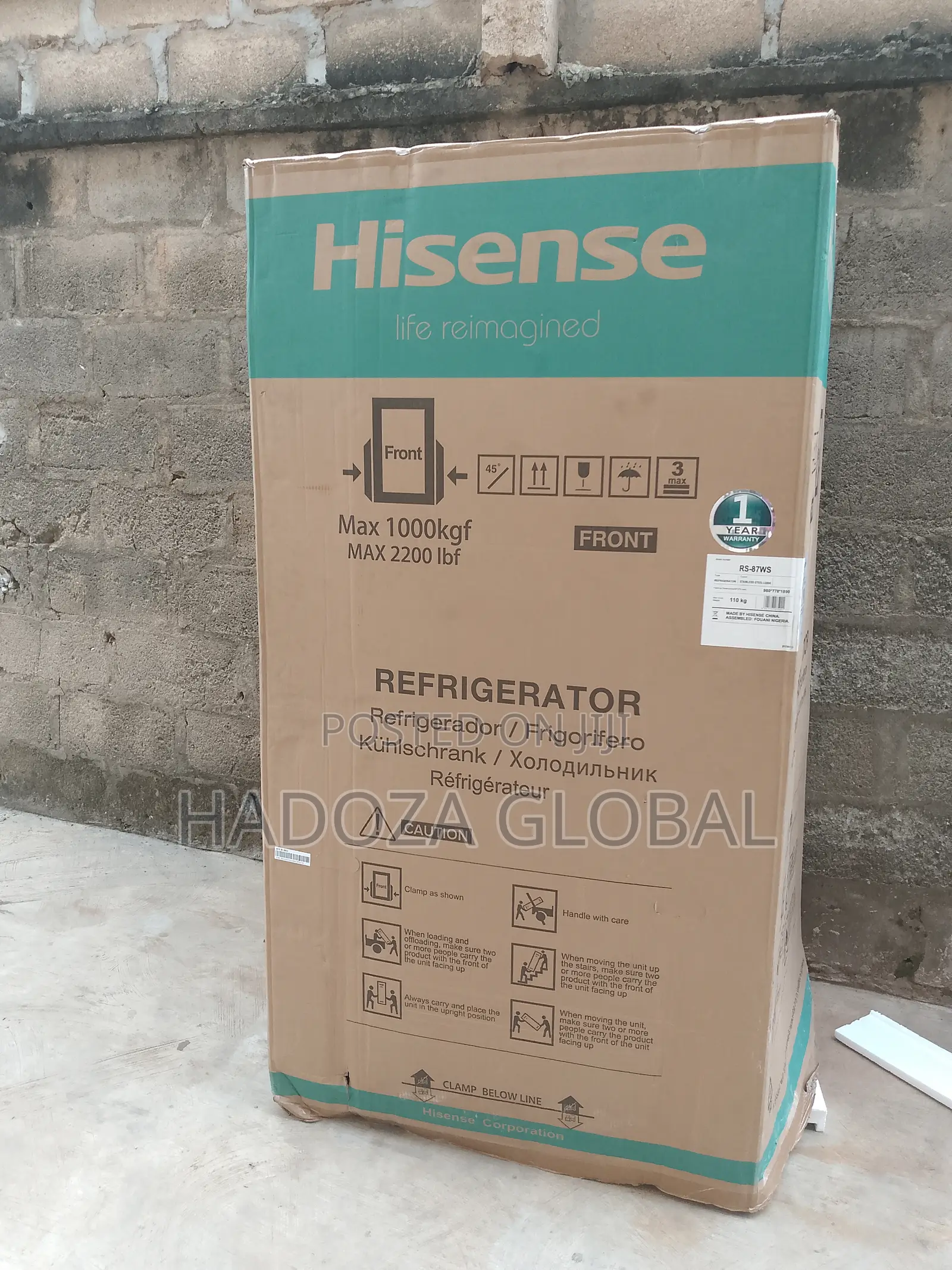 Hisense Refrigerator 634 Litres Side-by-side