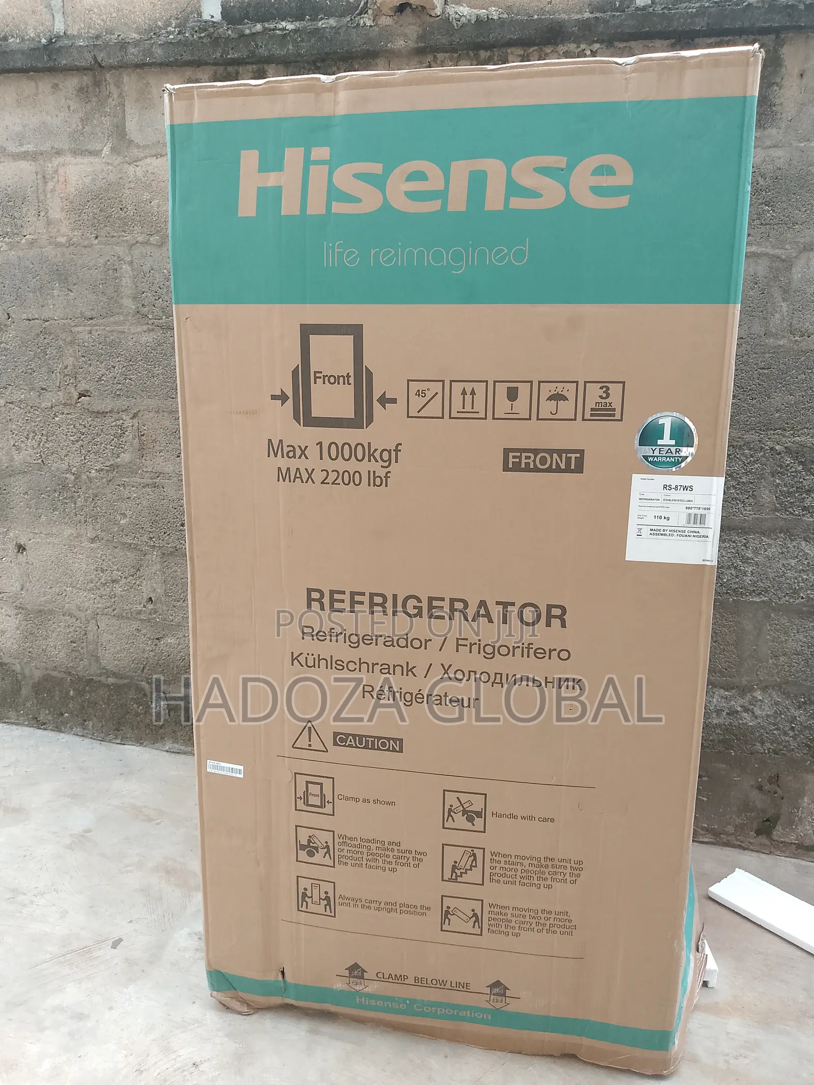 Rs-87ws 634l Hisense Refrigerator With Dual Doors