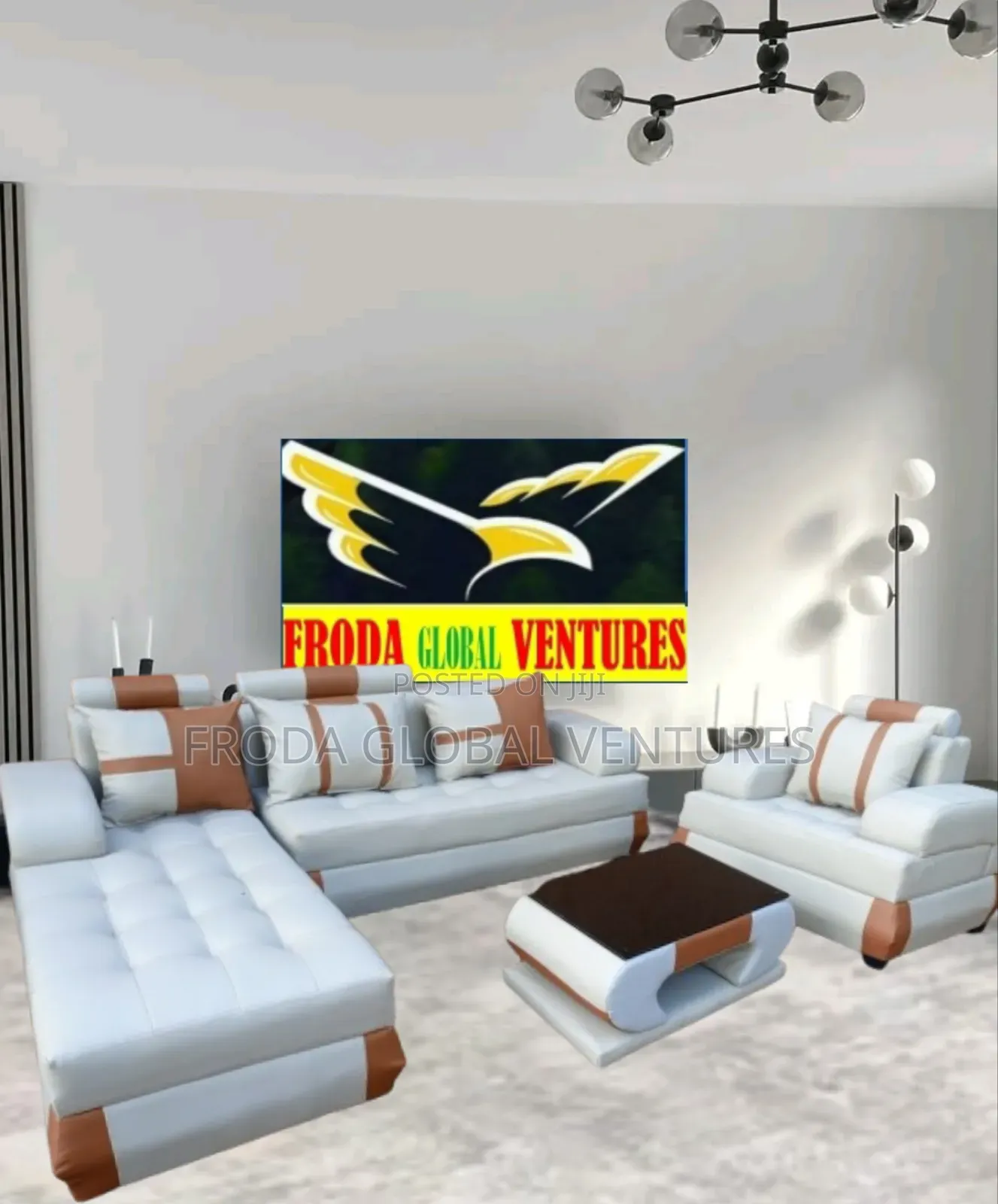 Quality Couch: L-Shape Sofa,Single Chair and Table. Jpcrll23