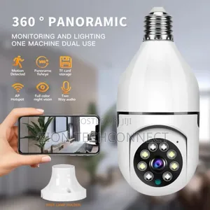 Panoramic Wifi Hidden Bulb Camera