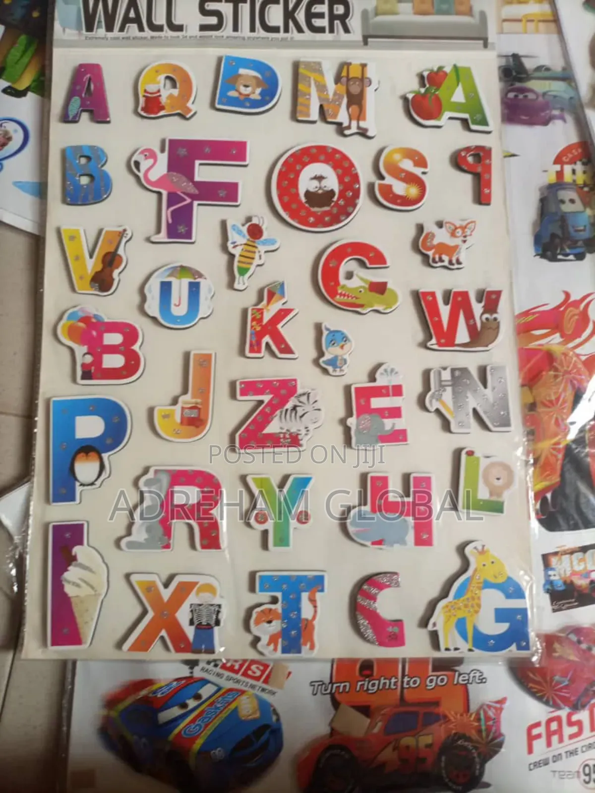 Fashion Alphabet Wall Stickers for Children