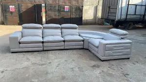 L Shape Sofa Leather Chair With Headrest