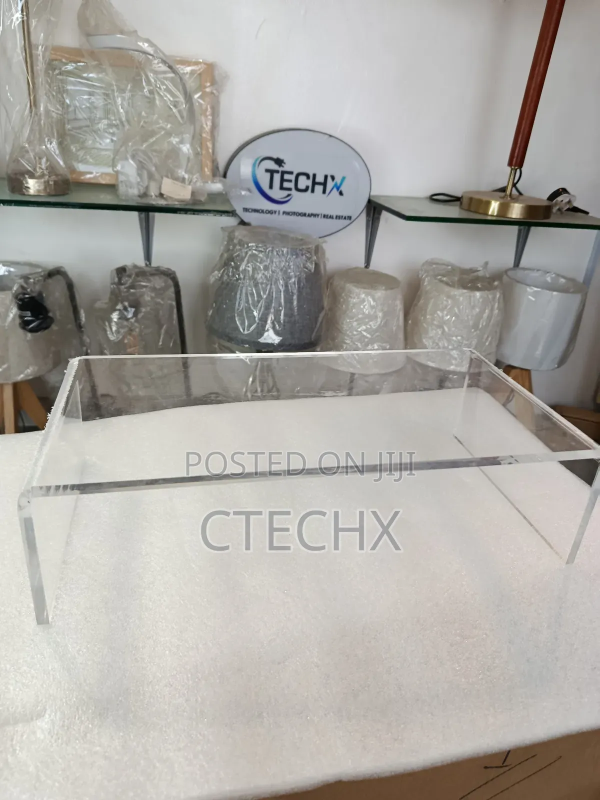 Acrylic Monitor Stand Riser / Laptop Stand for Desk Clear