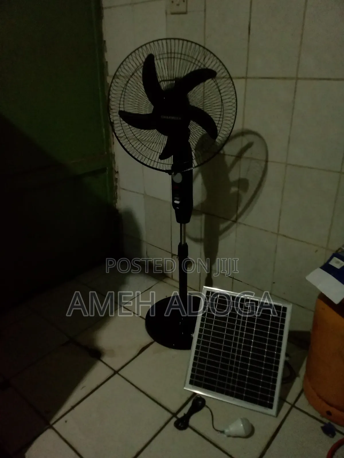 16 Inches Rechargeable Fan With Solar Panel