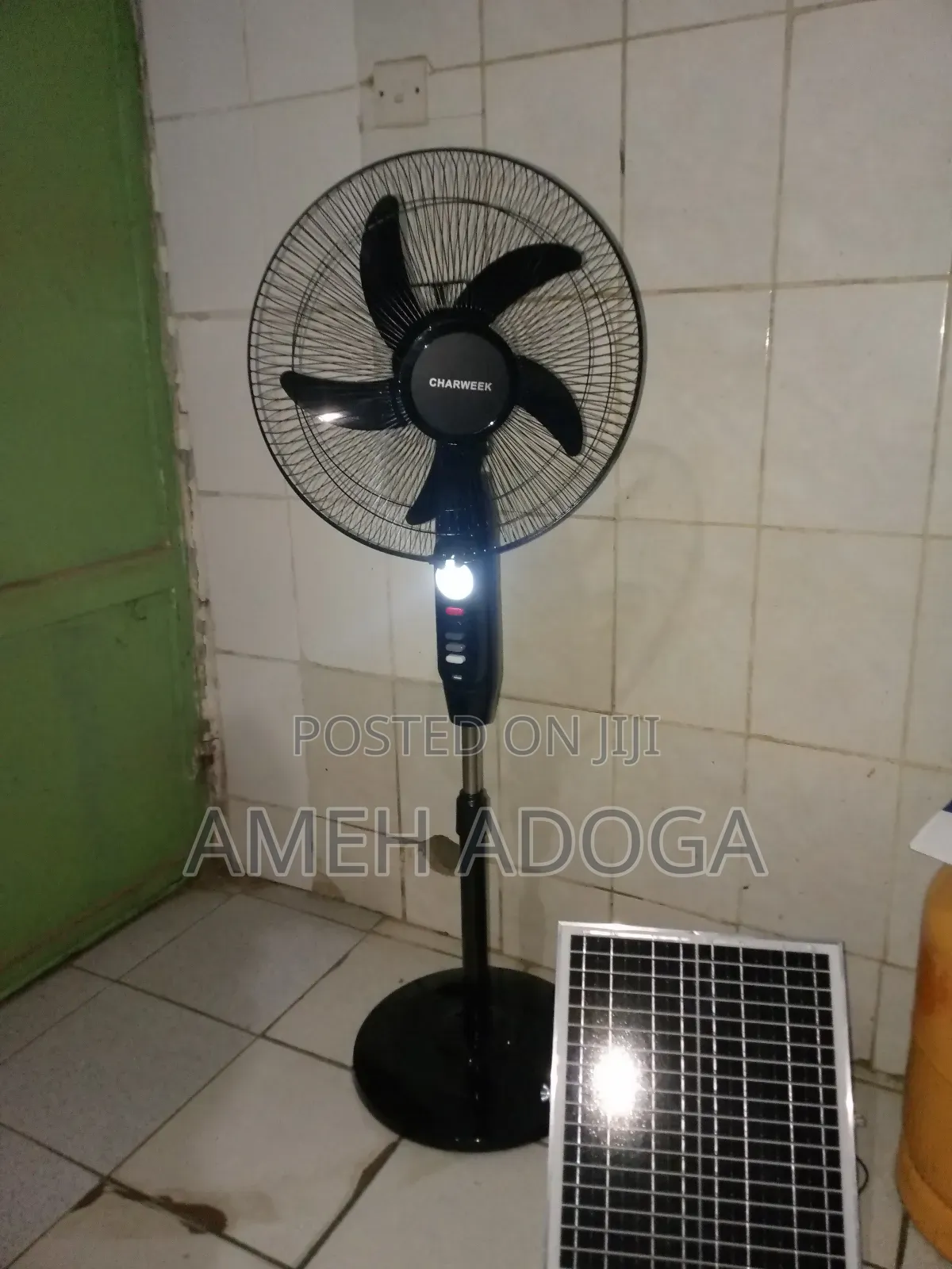 16 Inches Rechargeable Fan With Solar Panel