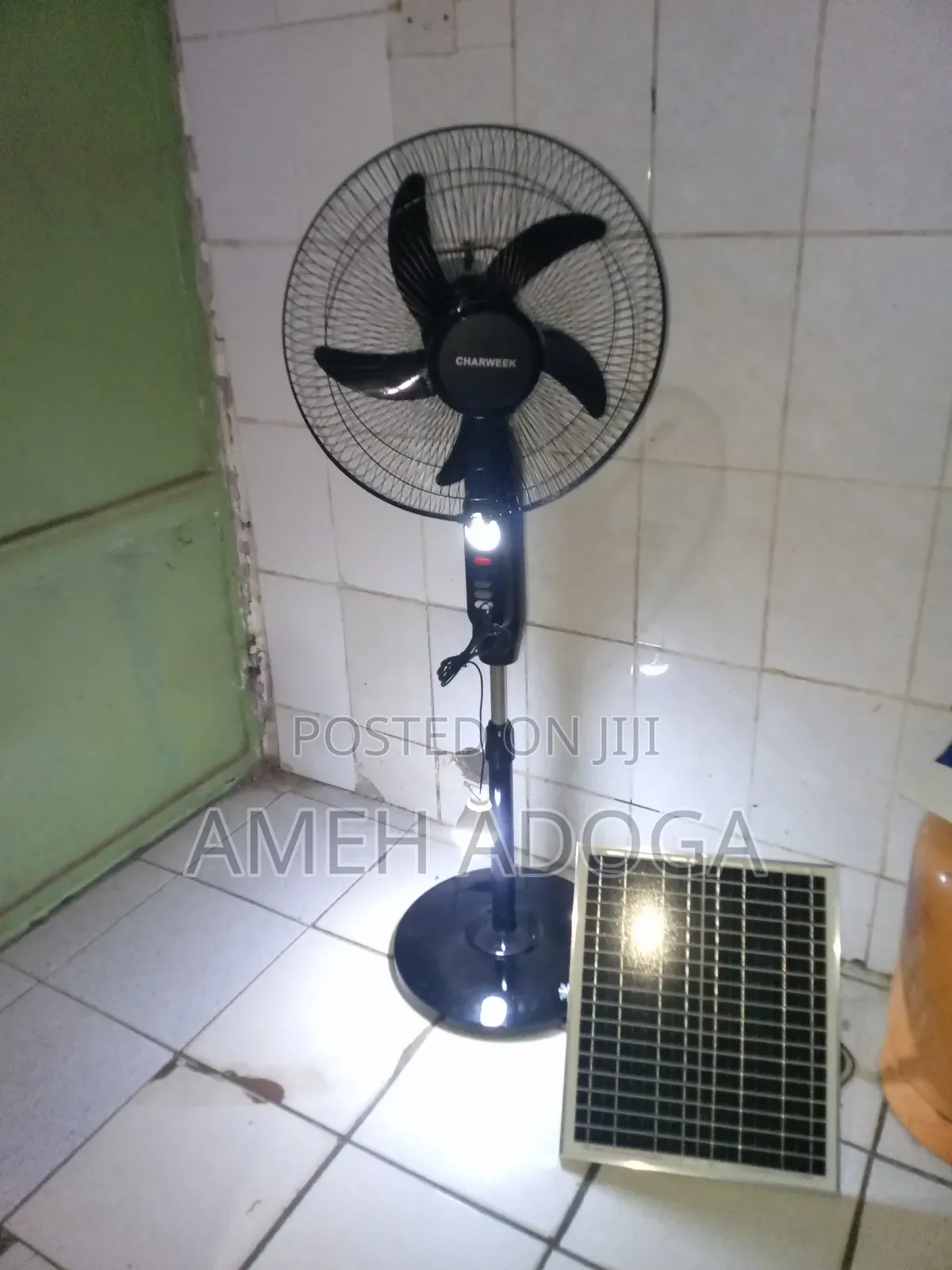 16 Inches Rechargeable Fan With Solar Panel