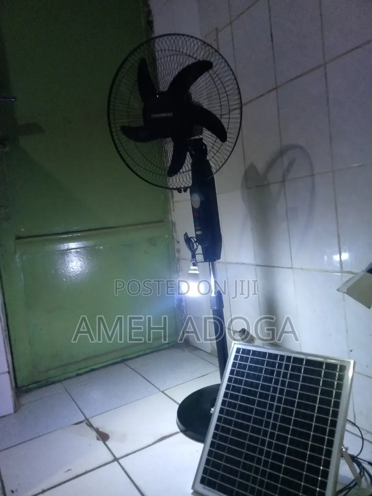 16 Inches Rechargeable Fan With Solar Panel