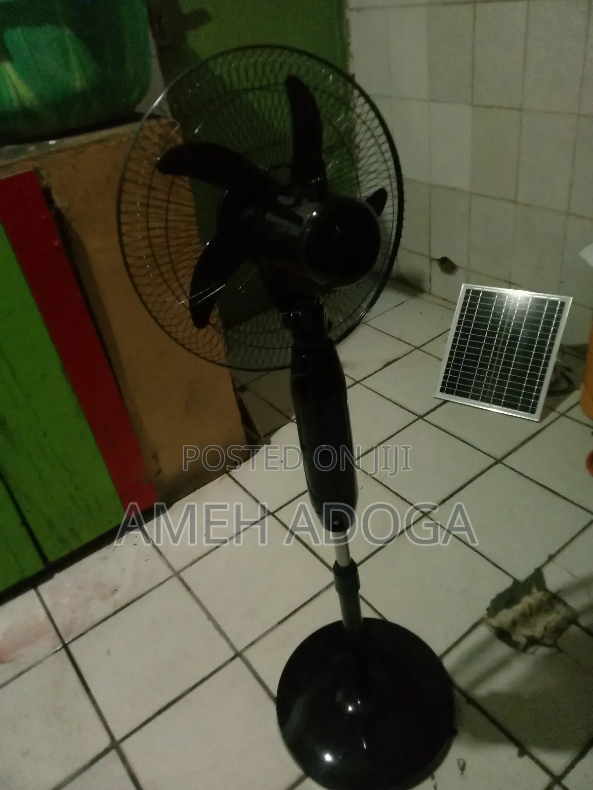 16 Inches Rechargeable Fan With Solar Panel