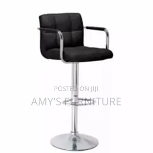 Chrome Bar Stool With Revolving and Adjustable Height