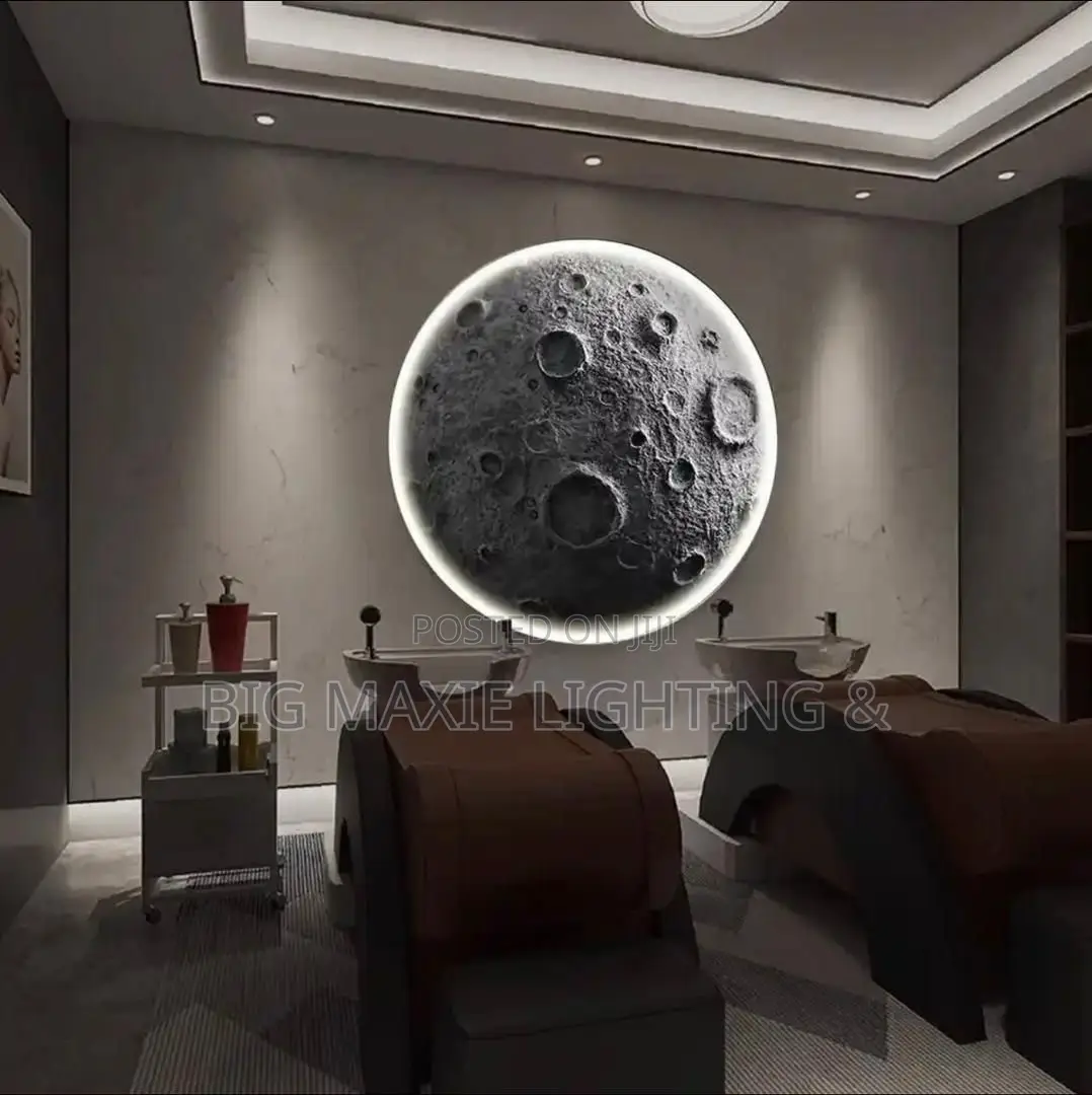 Modern 3d Moon Crater Led Wall Lamp Home Decor