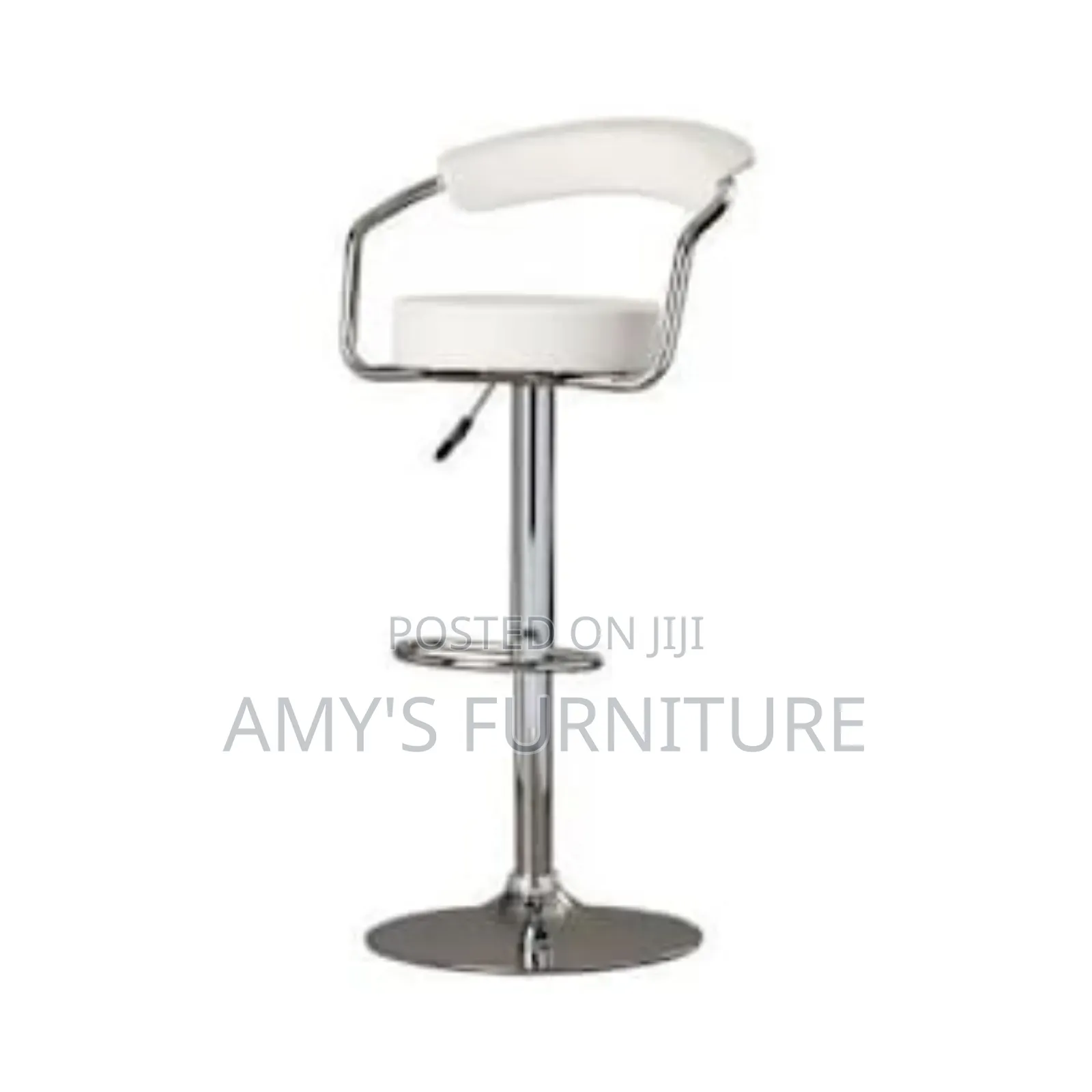 Round Chrome Swivel Bar Stool