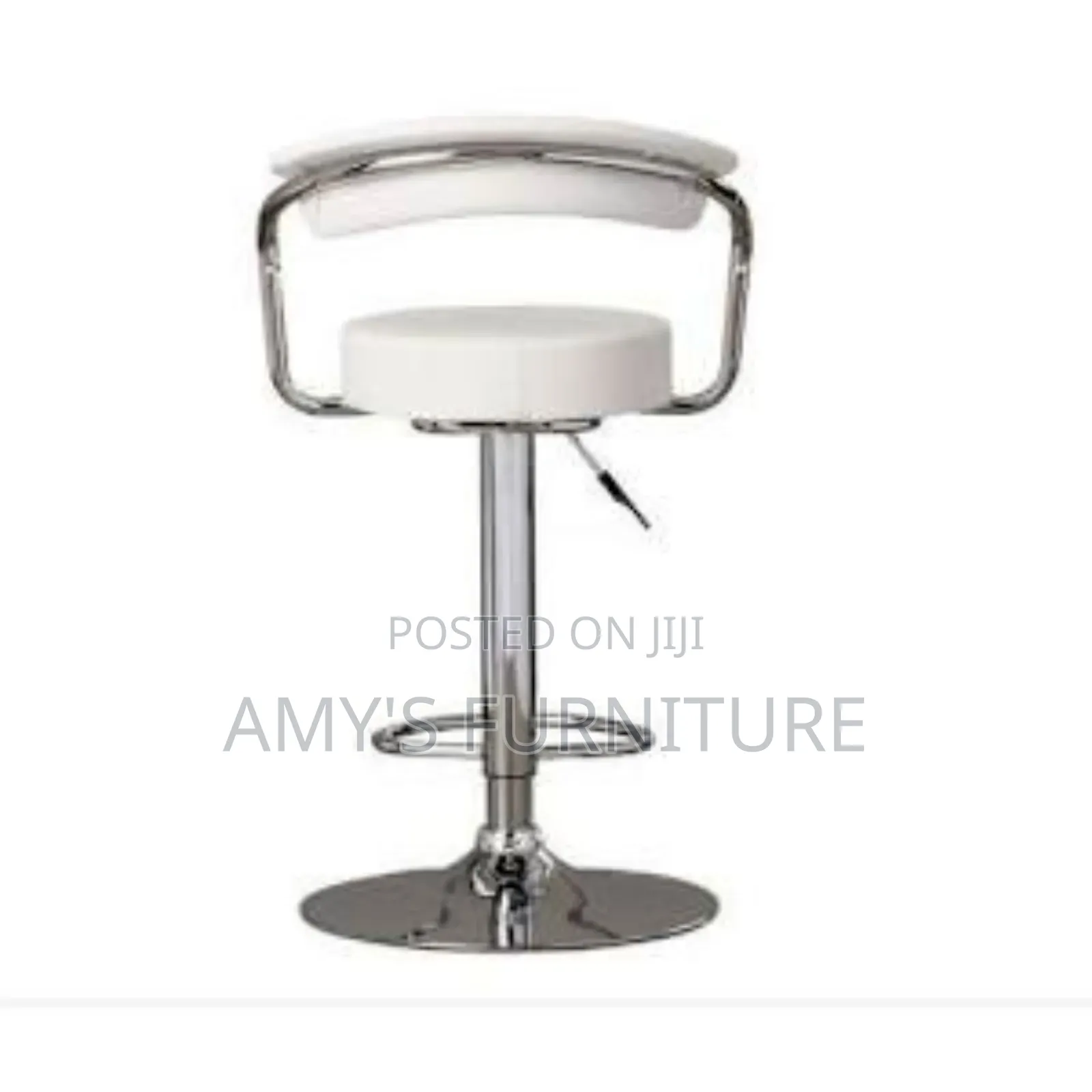 Round Chrome Swivel Bar Stool