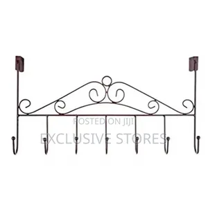 7 Hooks Iron Hook Over Door Metal Hanger