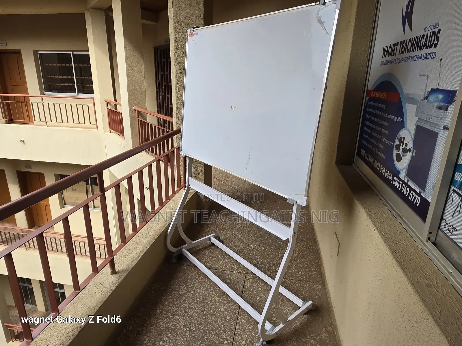 3x4feet White Magnetic Board On Movable Stand