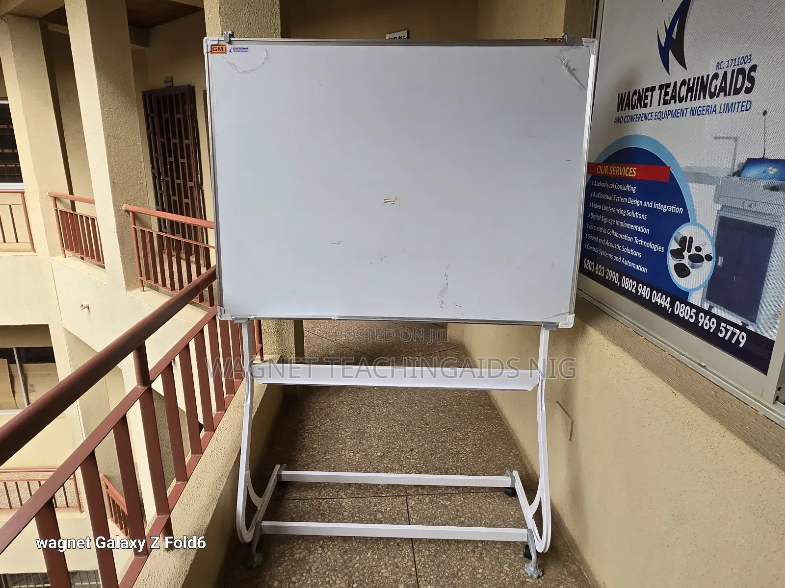 3x4feet White Magnetic Board On Movable Stand