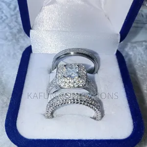 Photo - High Quality Solid Zirconia and Steel Couples Ring Set