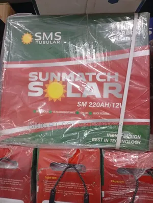 SMS 220ah 12v Solar Tubular Battery Available
