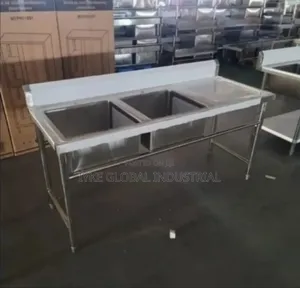 Commercial Double Sink With Side