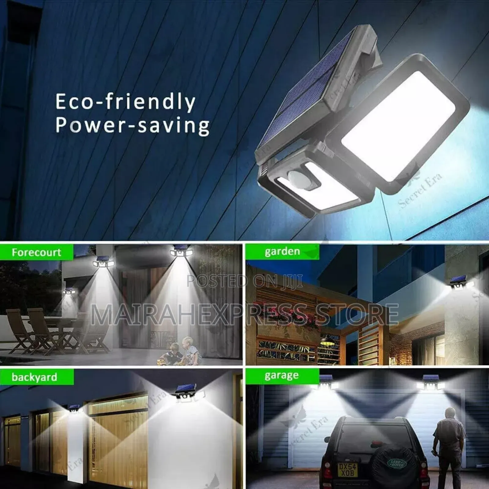 Solar Light 3 Head Led Solar Security Light Motion Sensor