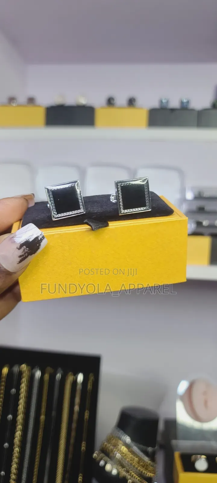 Silver Black Cufflinks