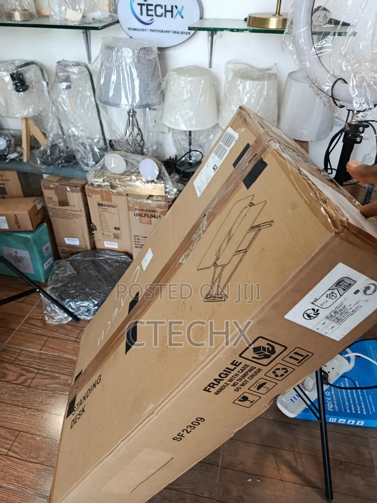 Adjustable Height Converter Dual-Tier Stand Up Workstation