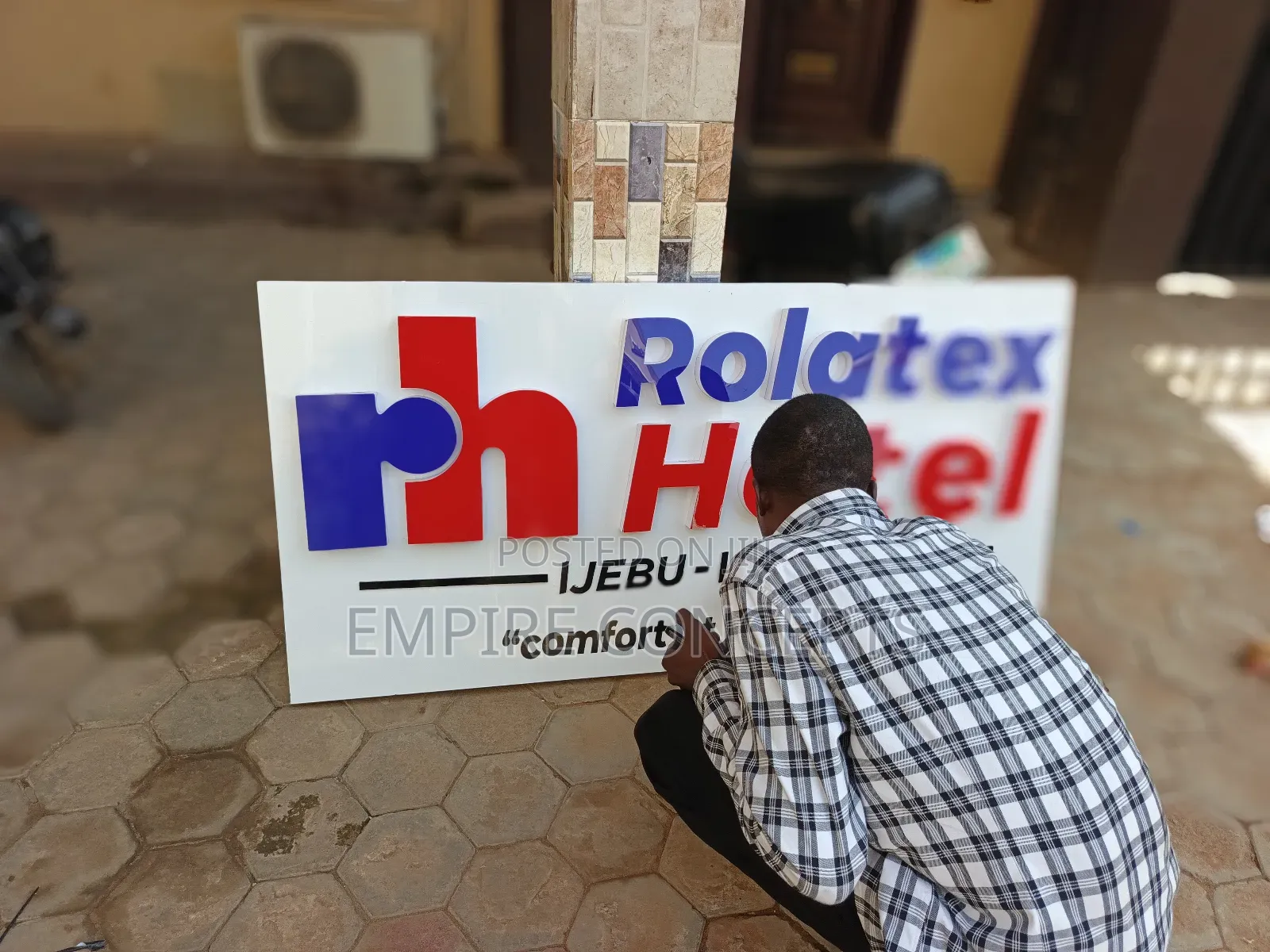 Outdoor Signage With Led Light