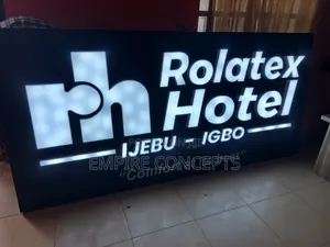 Outdoor Signage With Led Light