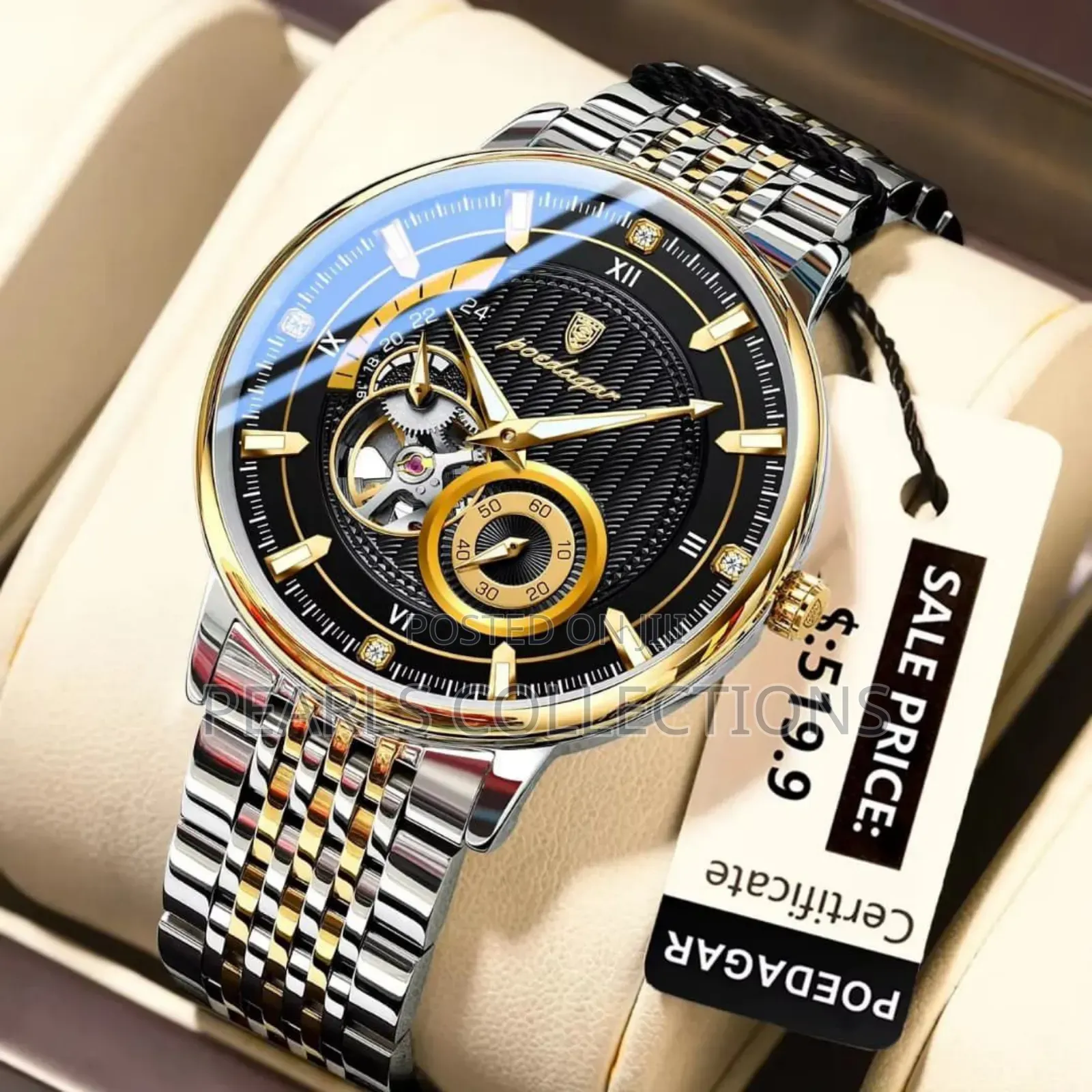 Poedagar Automatic Chain Wristwatch