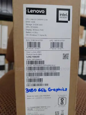 New Laptop Lenovo LOQ 15ARP9 12GB Intel Core I5 SSD 512GB