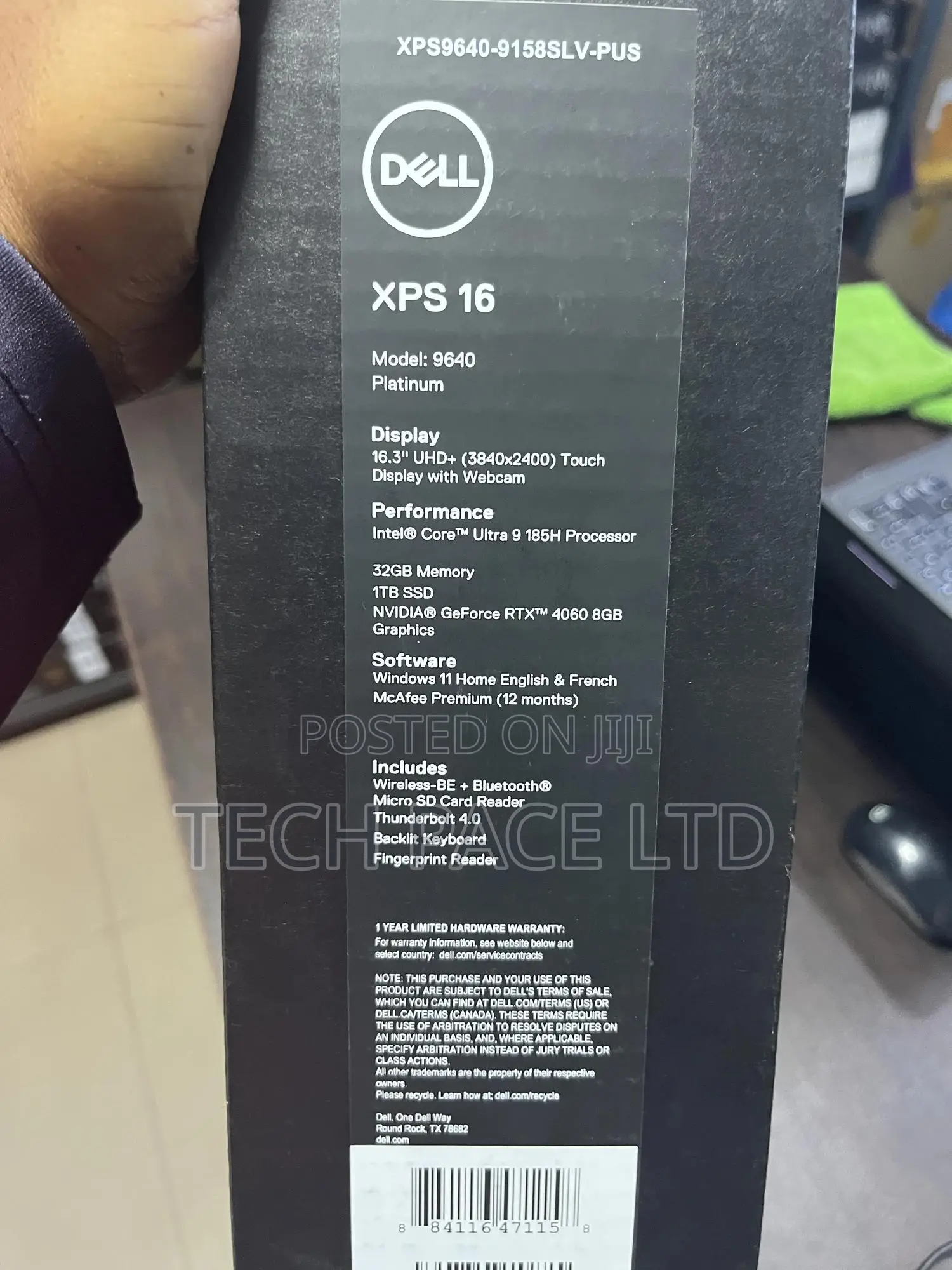 New Laptop Dell XPS 16 9640 32GB Intel Core Ultra 9 SSD 1T