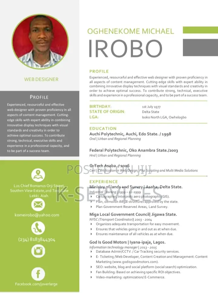 Computing IT CV