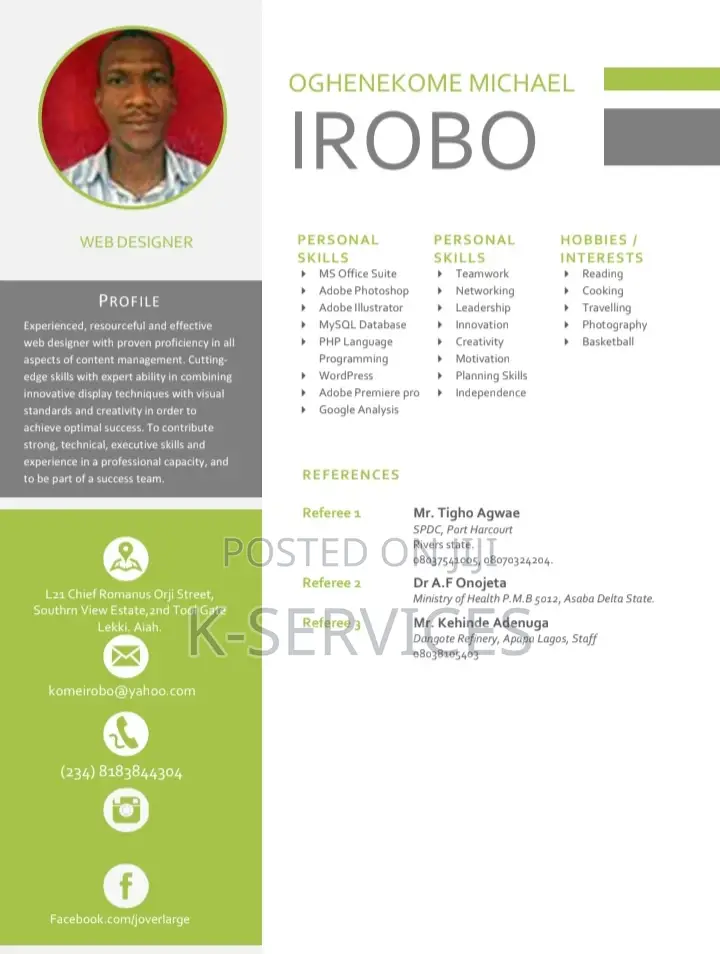 Computing IT CV
