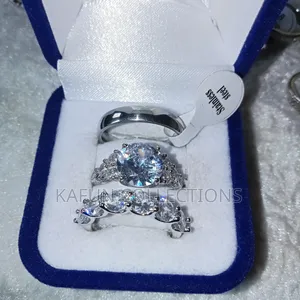 Photo - Silver Zirconia and Steel Couples Ring Set
