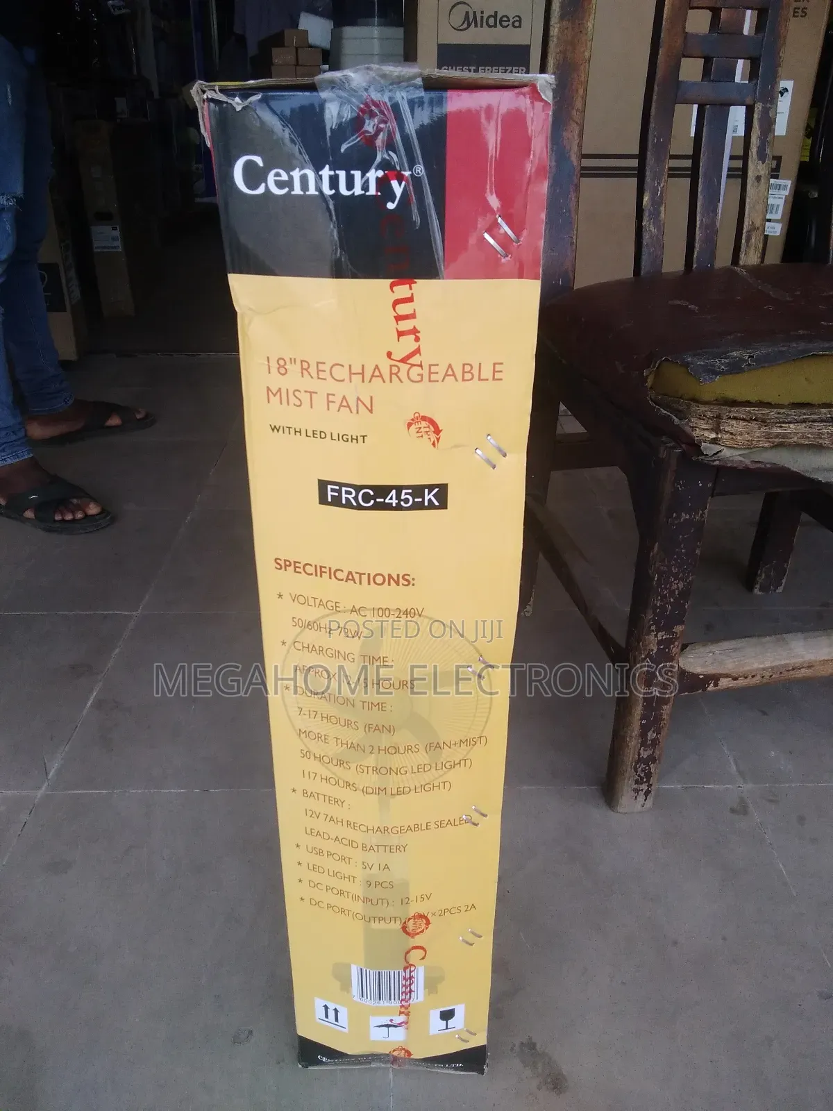 Century Mist Rechargeable Fan 18