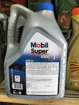 Mobil Super 1000 20w-50 Engine Oil. Volume: 5 Liters.