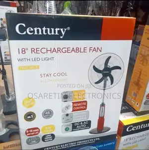Century Rechargeable Standing Fan 18 Inches
