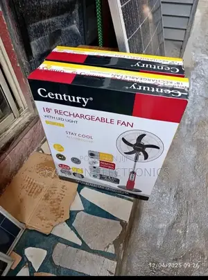 Century Rechargeable Standing Fan 18 Inches