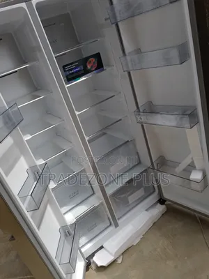 Grey Colored Hisense Side by Side Inverter Refrigerator