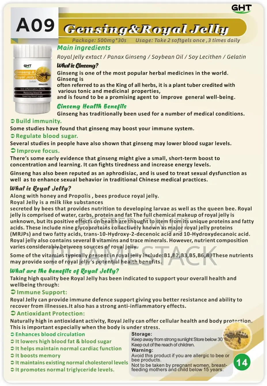 GHT Ginseng Royal Jelly Softgel