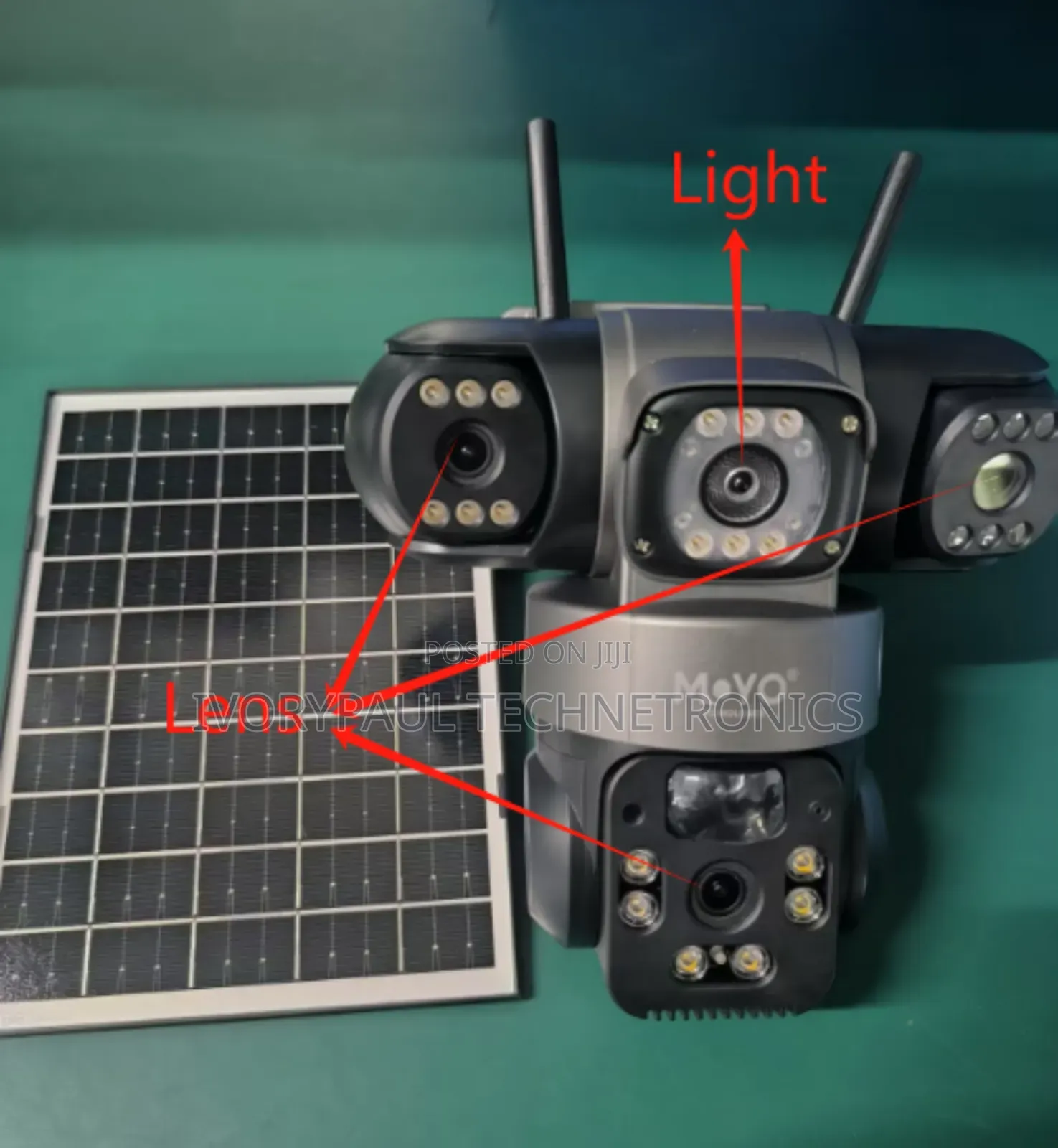 4g 3 Lens Solar Powered PTZ CCTV Camera