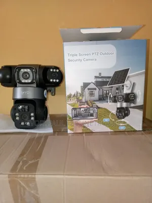 4g 3 Lens Solar Powered PTZ CCTV Camera