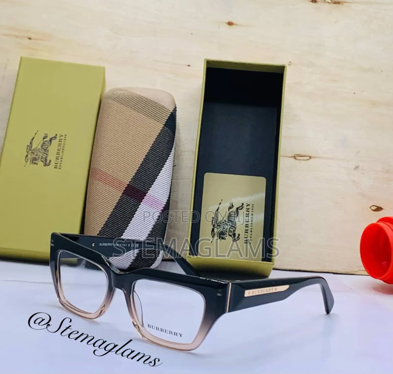 Burberry Unisex Square Optical Frame Glasses