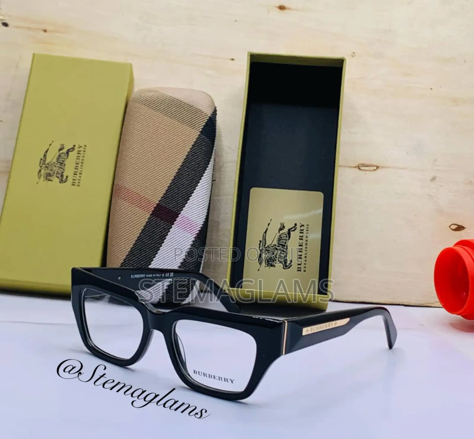 Burberry Unisex Square Optical Frame Glasses