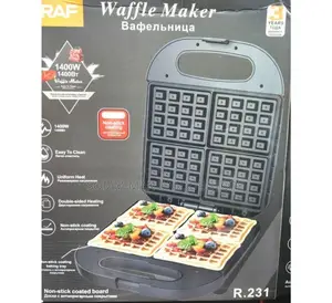 Raf 4 Slice Electric Non-Stick Waffle Maker