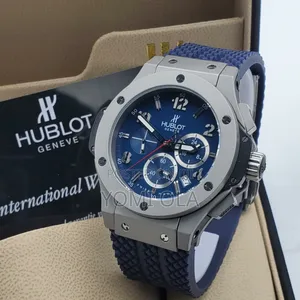 Hublot Geneve Swiss Made Blue Strap Watch