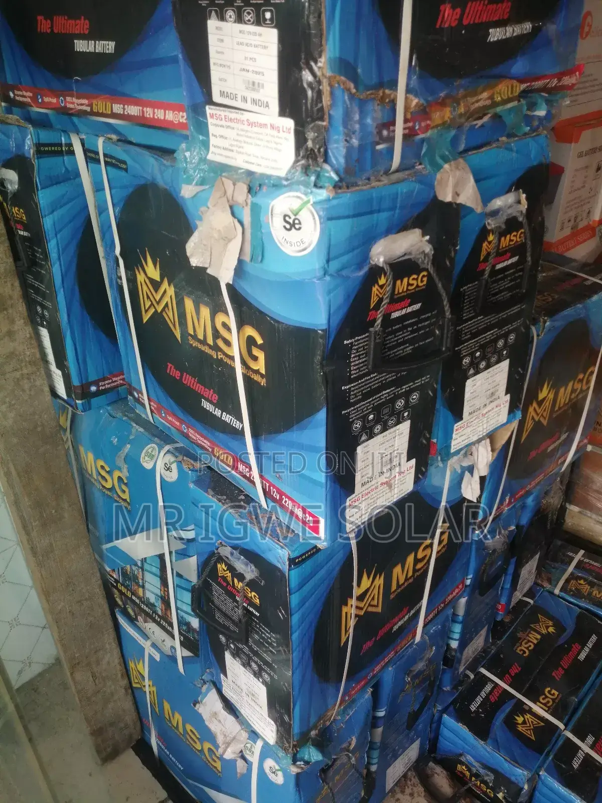 MSG Tall Tubular Battery
