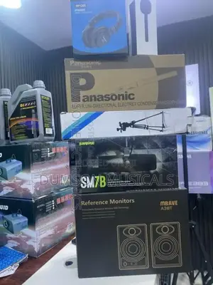 Reference Monitors, Sm7b, Panasonic Condenser Mic, Headphone