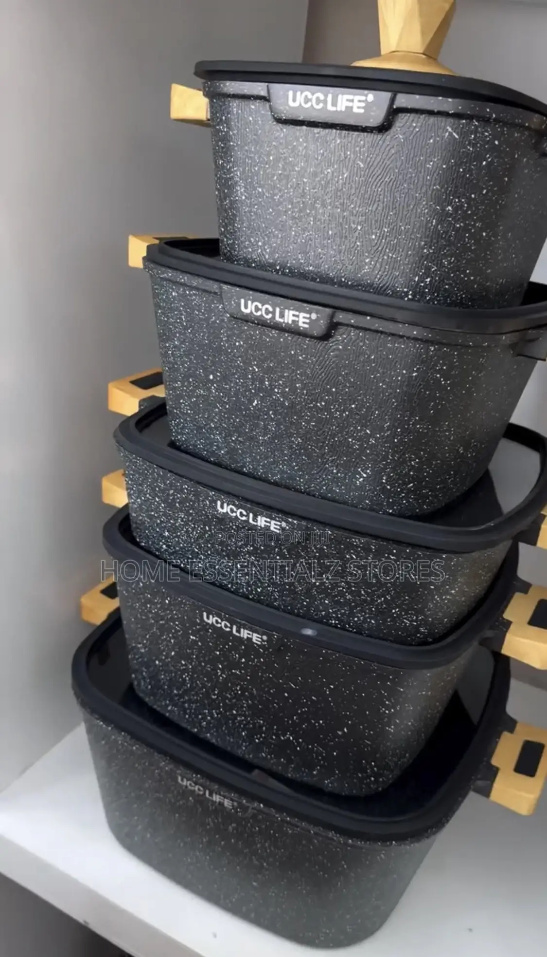 Black Cube Ucc Life Pots Set