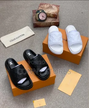 Premium Louis Vuitton Mono Leather Slide